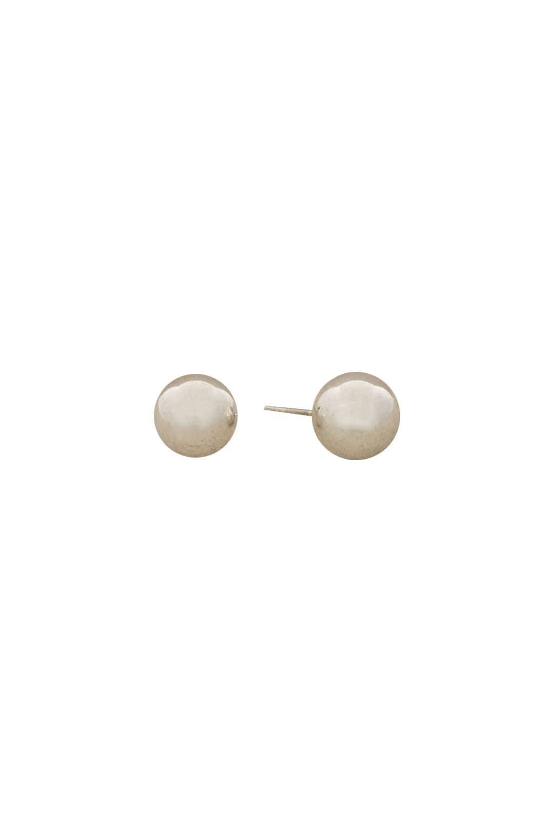 Adorne - 10mm Metal Ball Stud Earring - Front