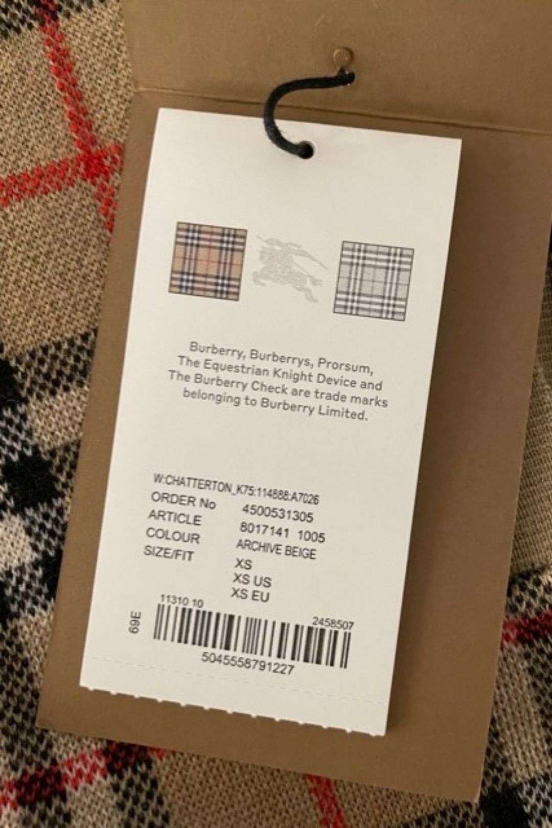 Buy Chatterton Tartan Polo Shirt, Burberry