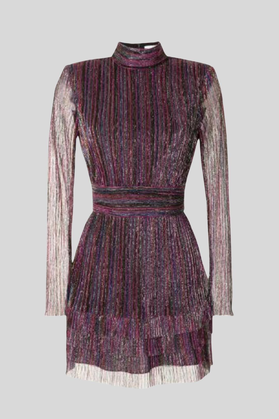 Rebecca Vallance Casey Lurex Mini Dress in Purple