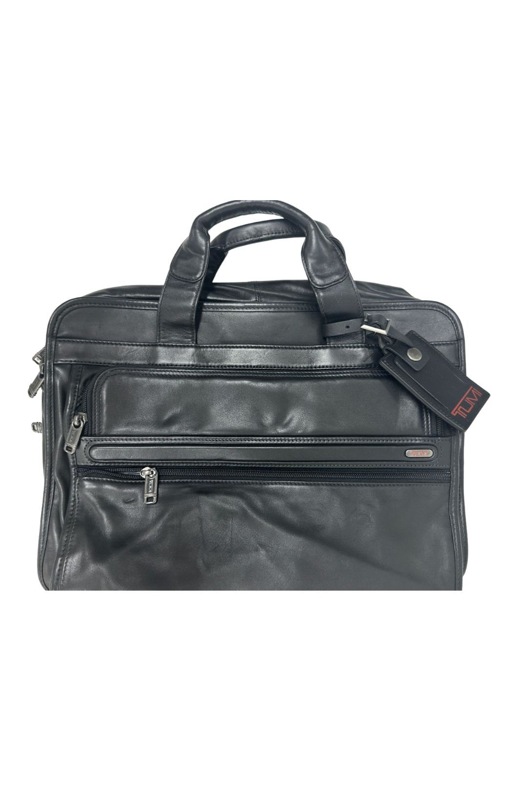Tumi Full Leather Briefcase/Travel Bag in Black