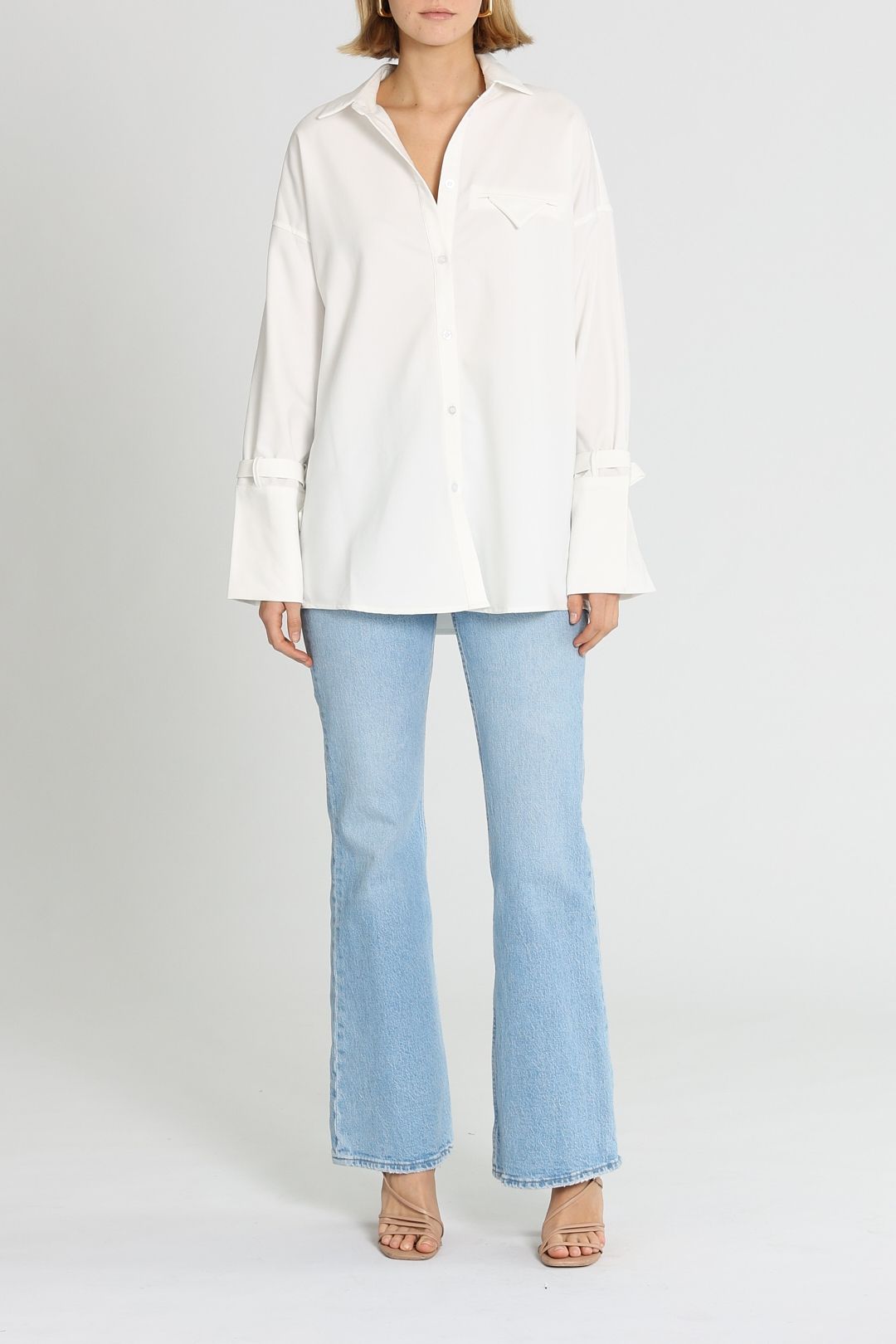 4th and Reckless - White Cuff Tie Shirt
