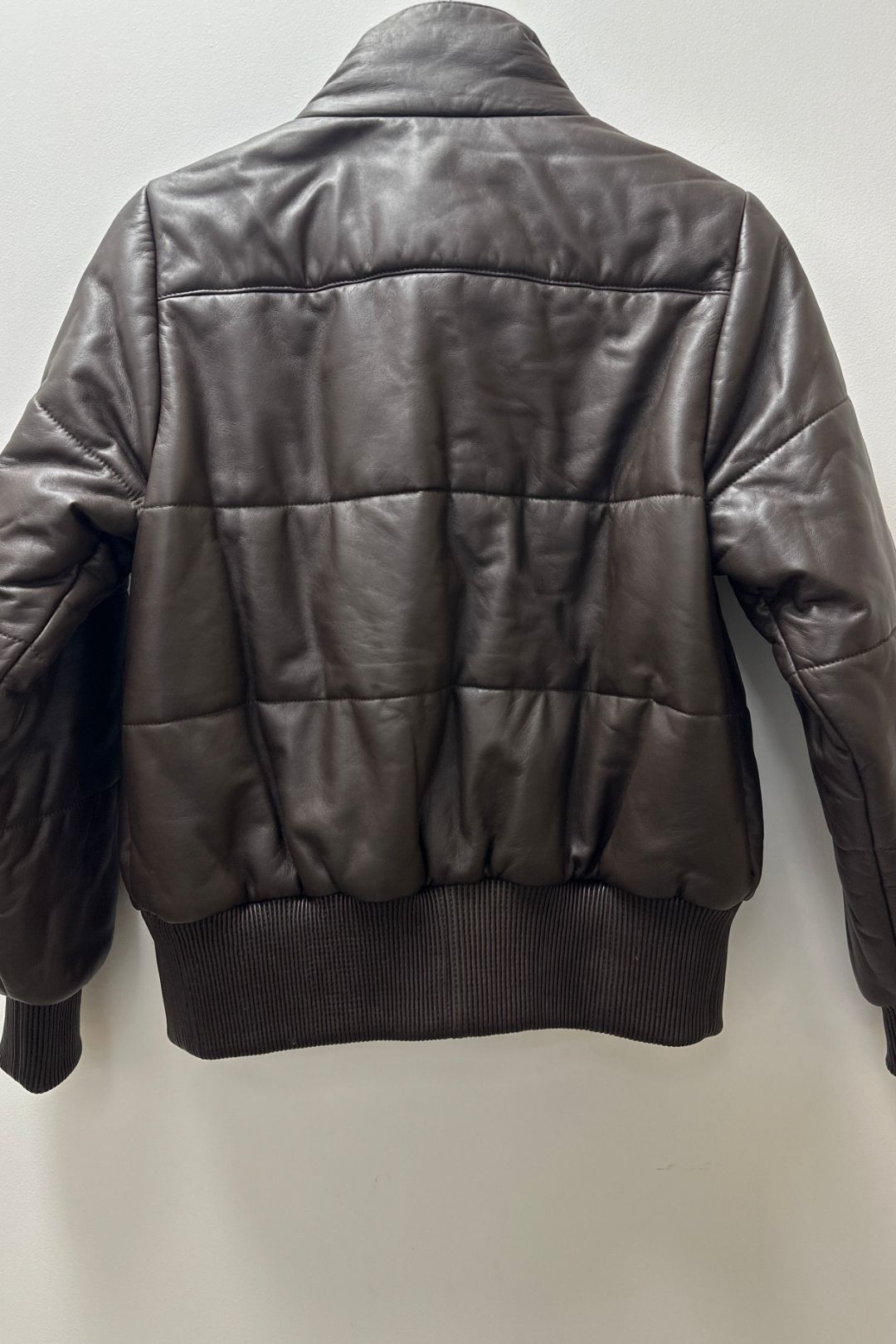 Witchery Julia Leather Bomber in Brown