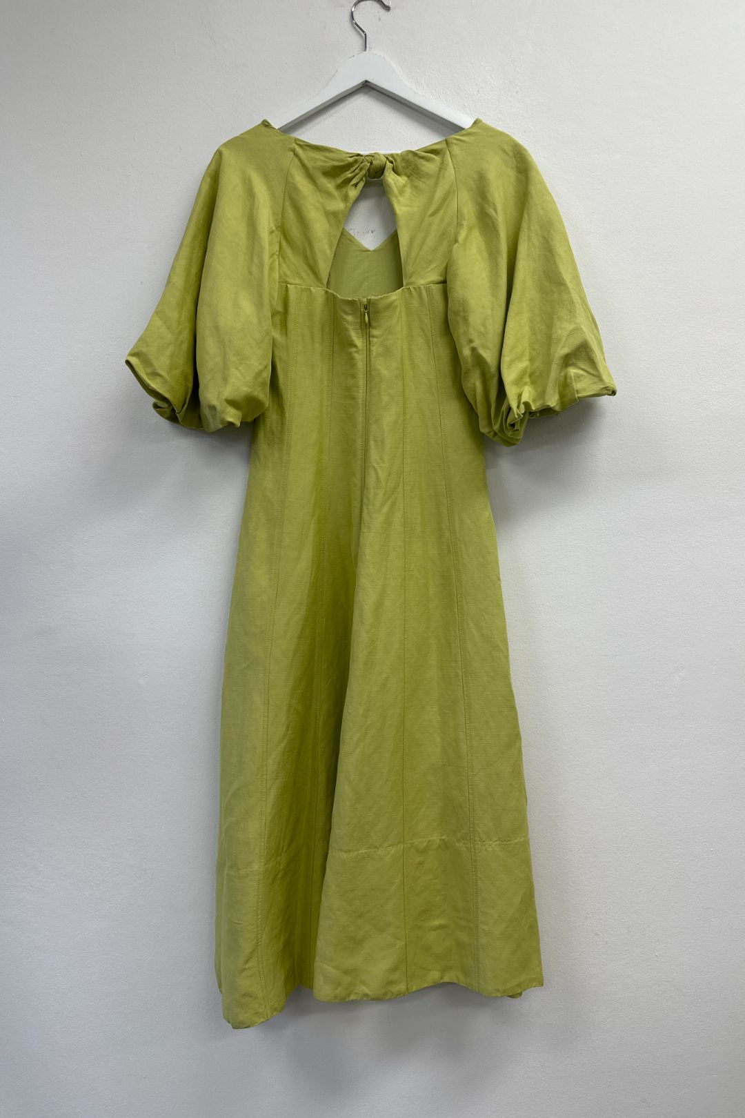 Country Road Knot Detail Midi Dress in Green