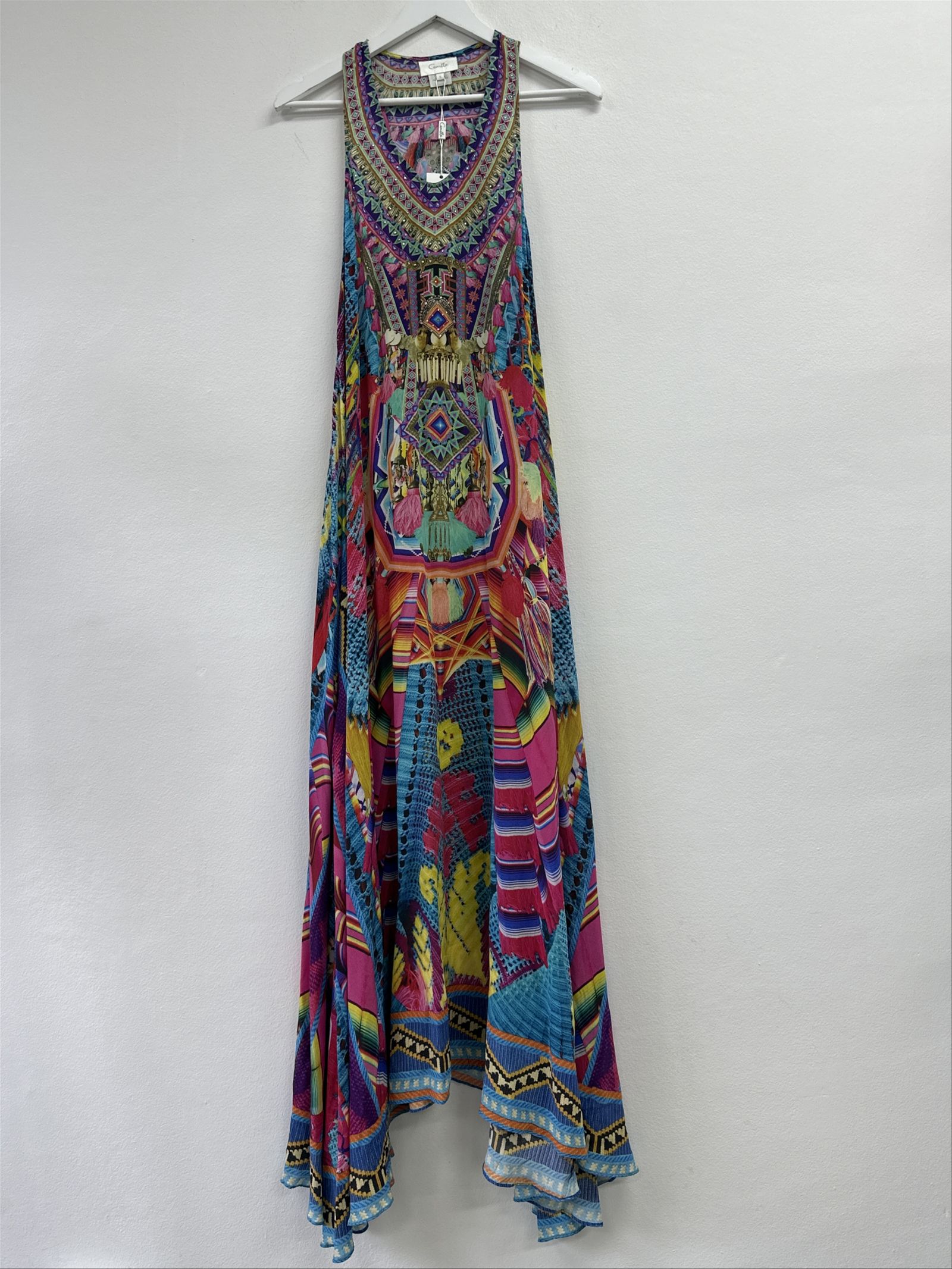 Camilla Abstract Print V Neck Racerback Dress