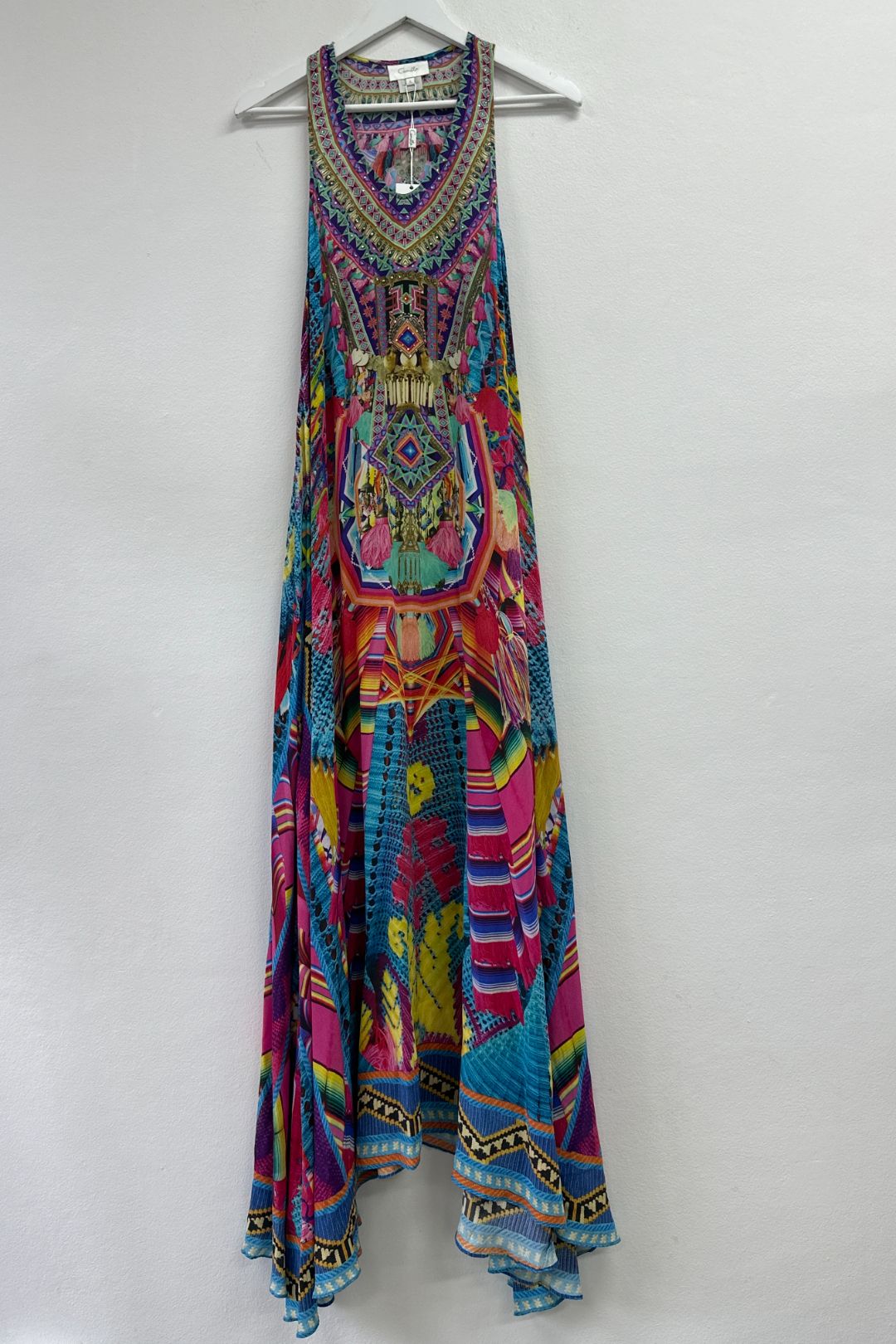 Camilla Abstract Print V Neck Racerback Dress