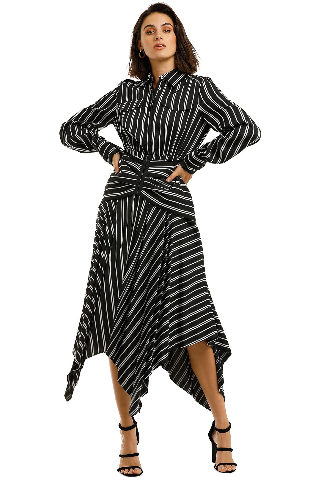 Acler-Cresler-Dress-Navy-Stripe-Front