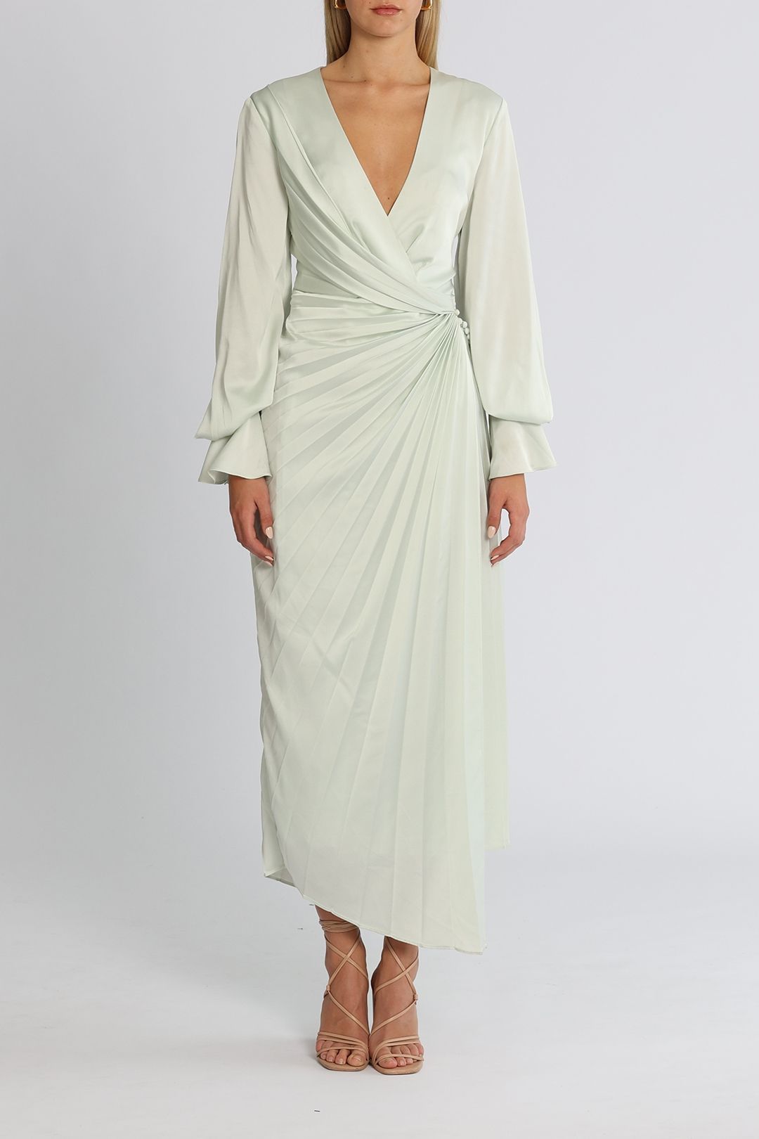 Acler Cresta Dress Apple Midi