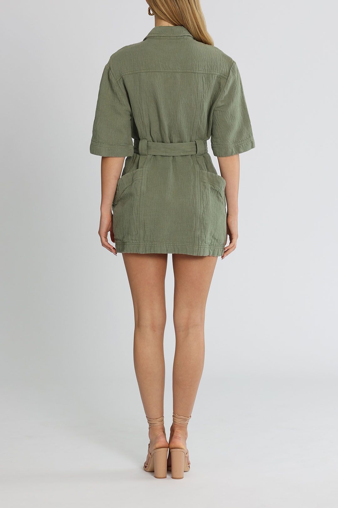 Acler Dunstan Dress Khaki