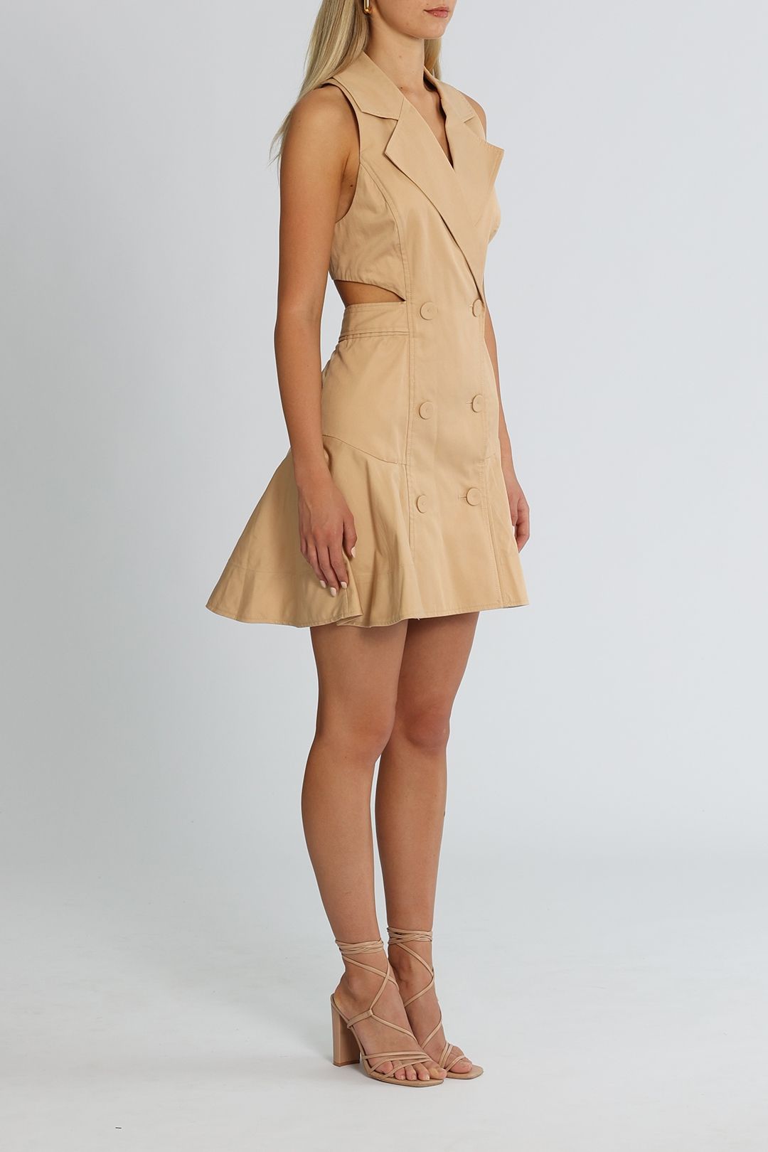 Acler Durham Dress Almond Sleeveless
