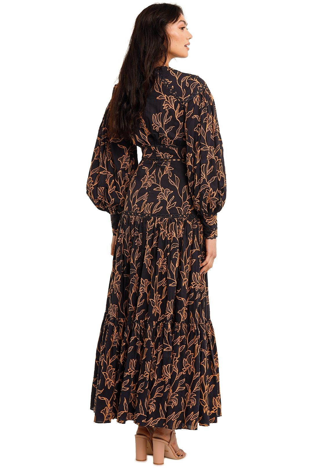 Acler Hender Dress Midnight plunge neckline