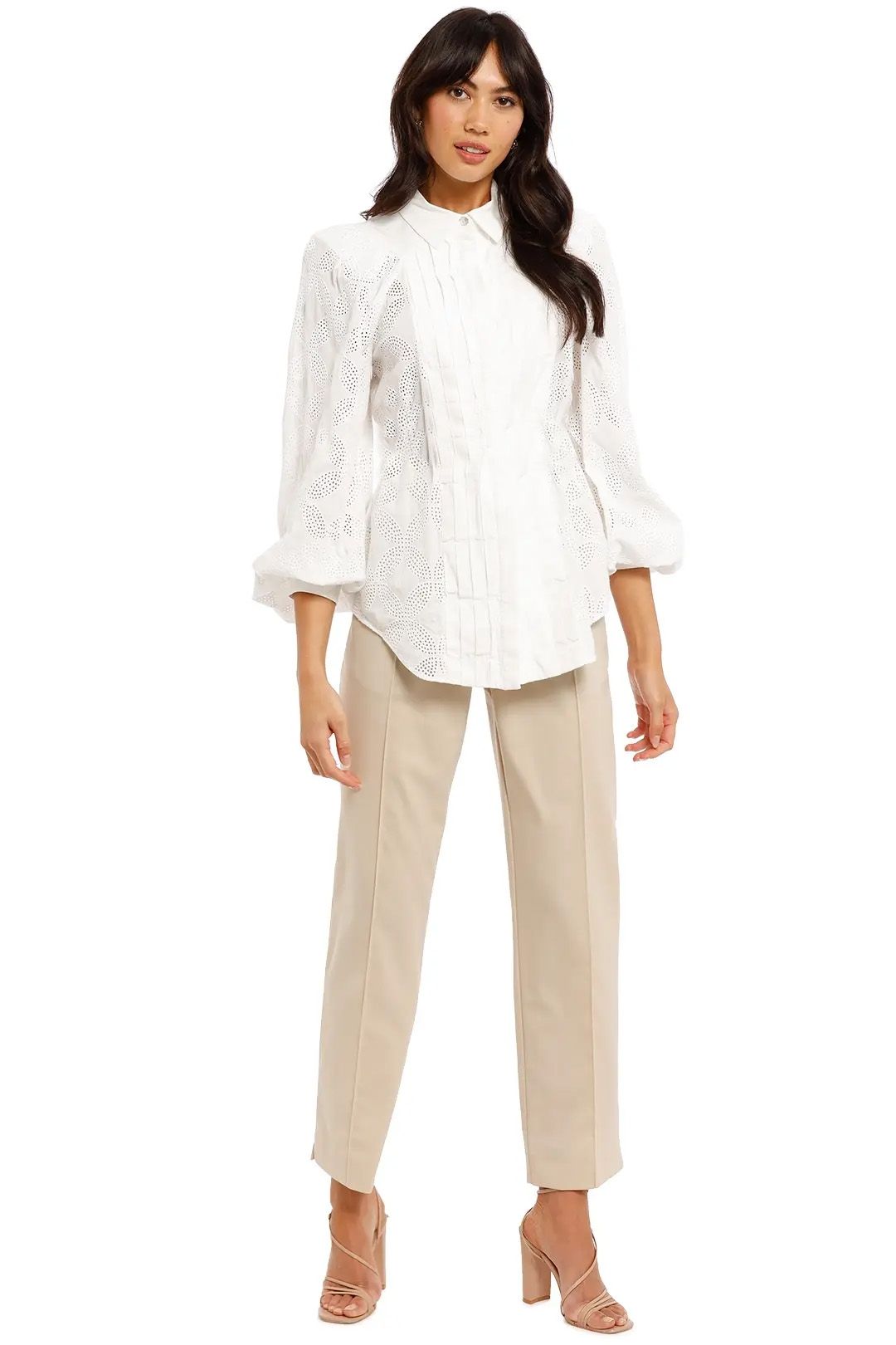 Acler Klara Shirt Ivory white