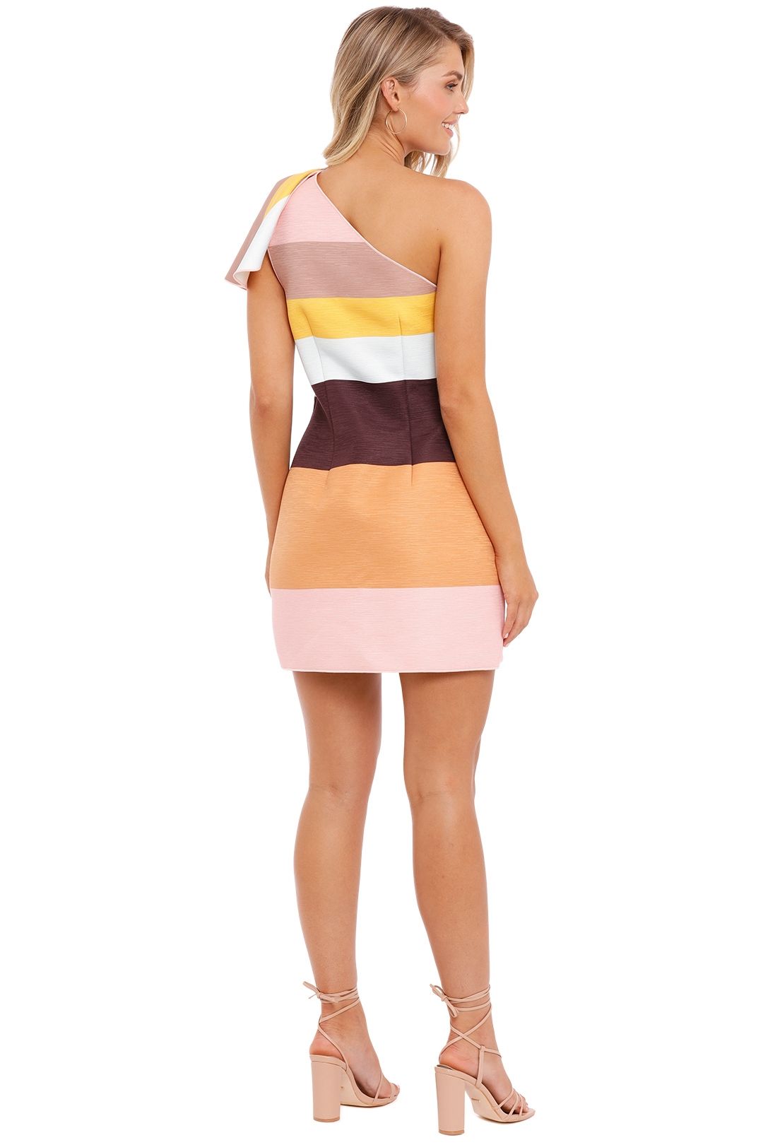 Acler Parker Dress Rainbow Stripe multi