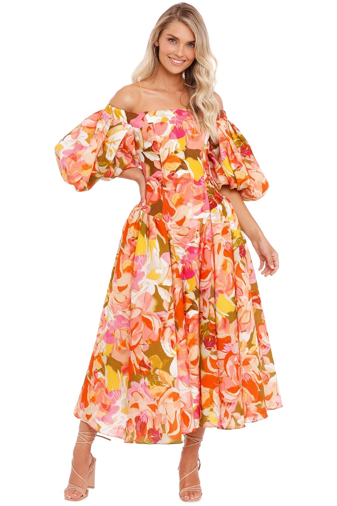 Acler Porter Dress Pink Bouquet balloon