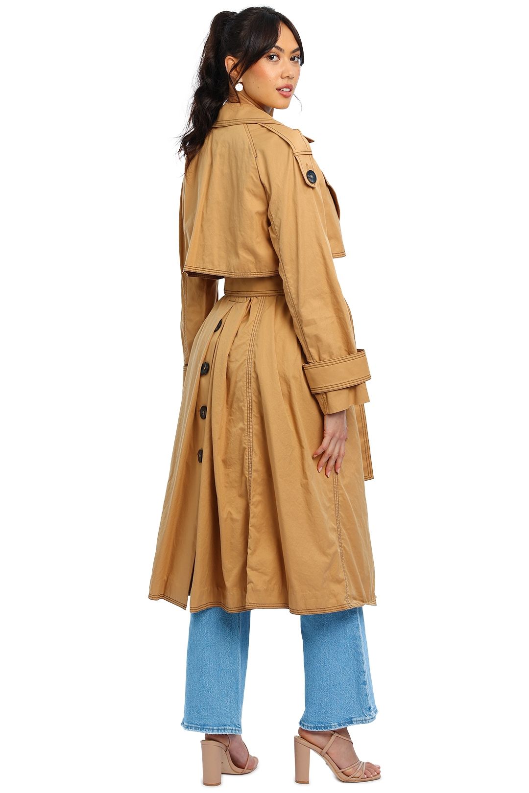 Acler Saratoga Trench Biscuit Midi