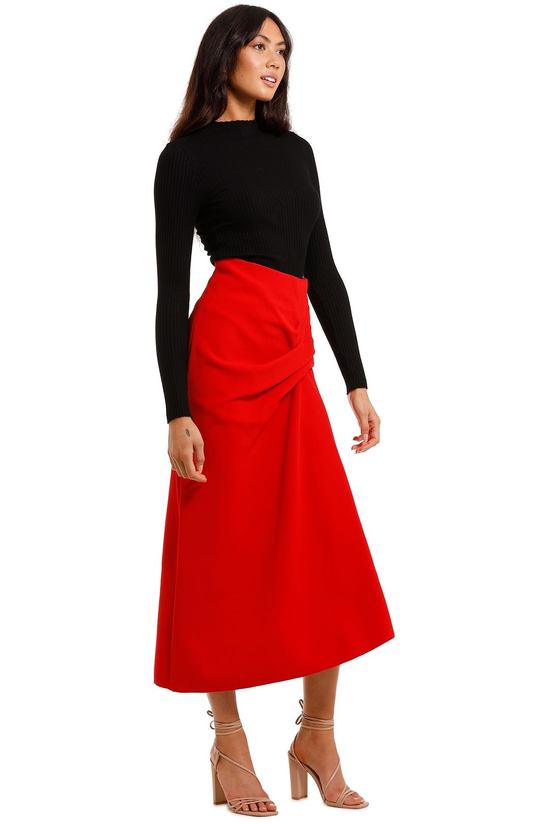 Acler Thistle Skirt Red