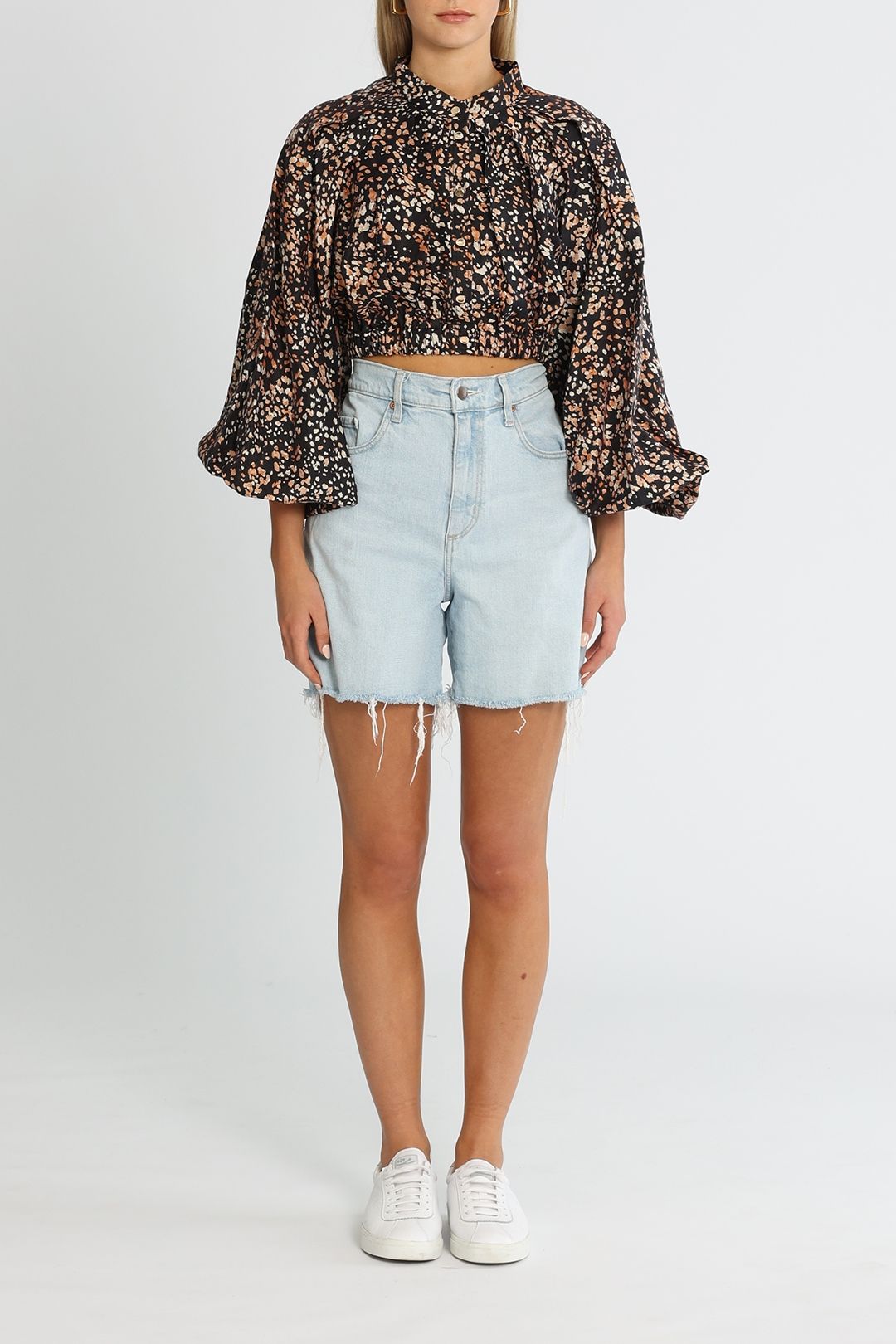 Acler Winrose Top Wild Spot Cropped