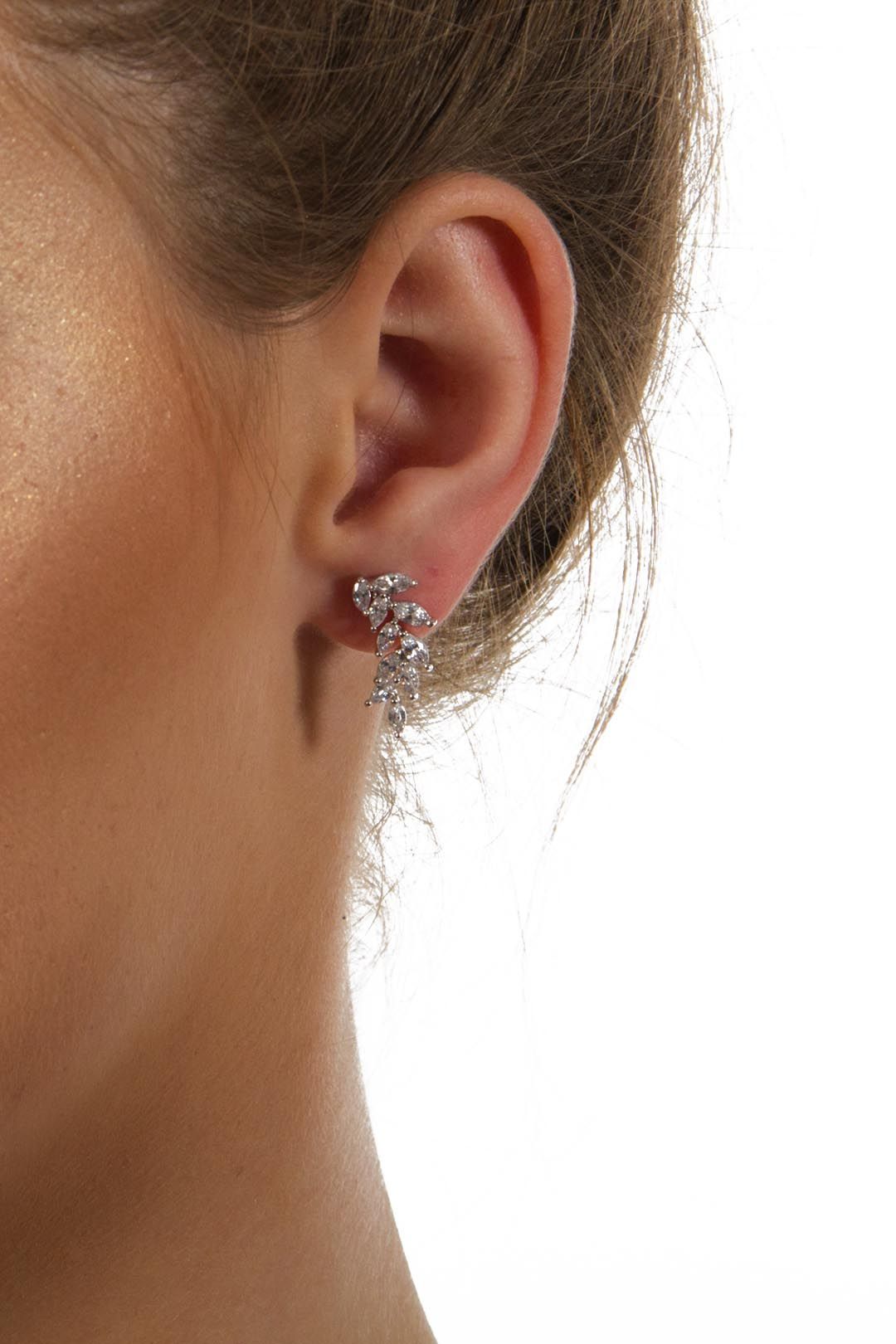 Adorne - CZ Fine Diamante Vine Drop Earring