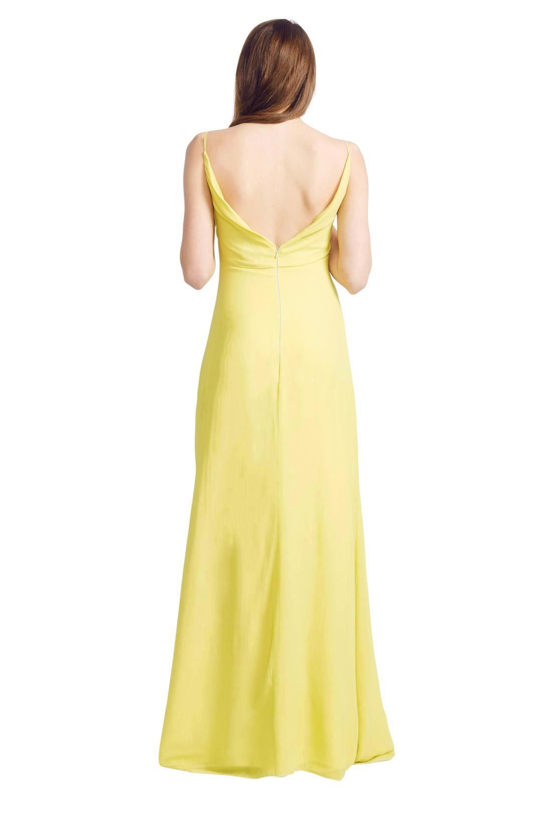 Ae'lkemi - Cowl Front Gown - Yellow - Back