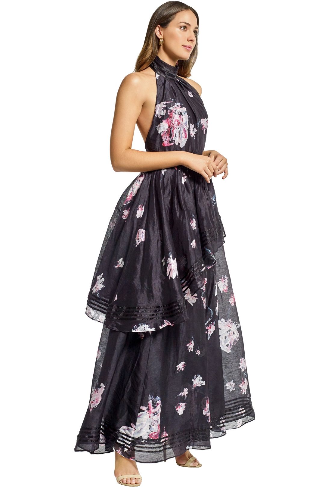Aje - Sienna Dress - Black Floral - Side