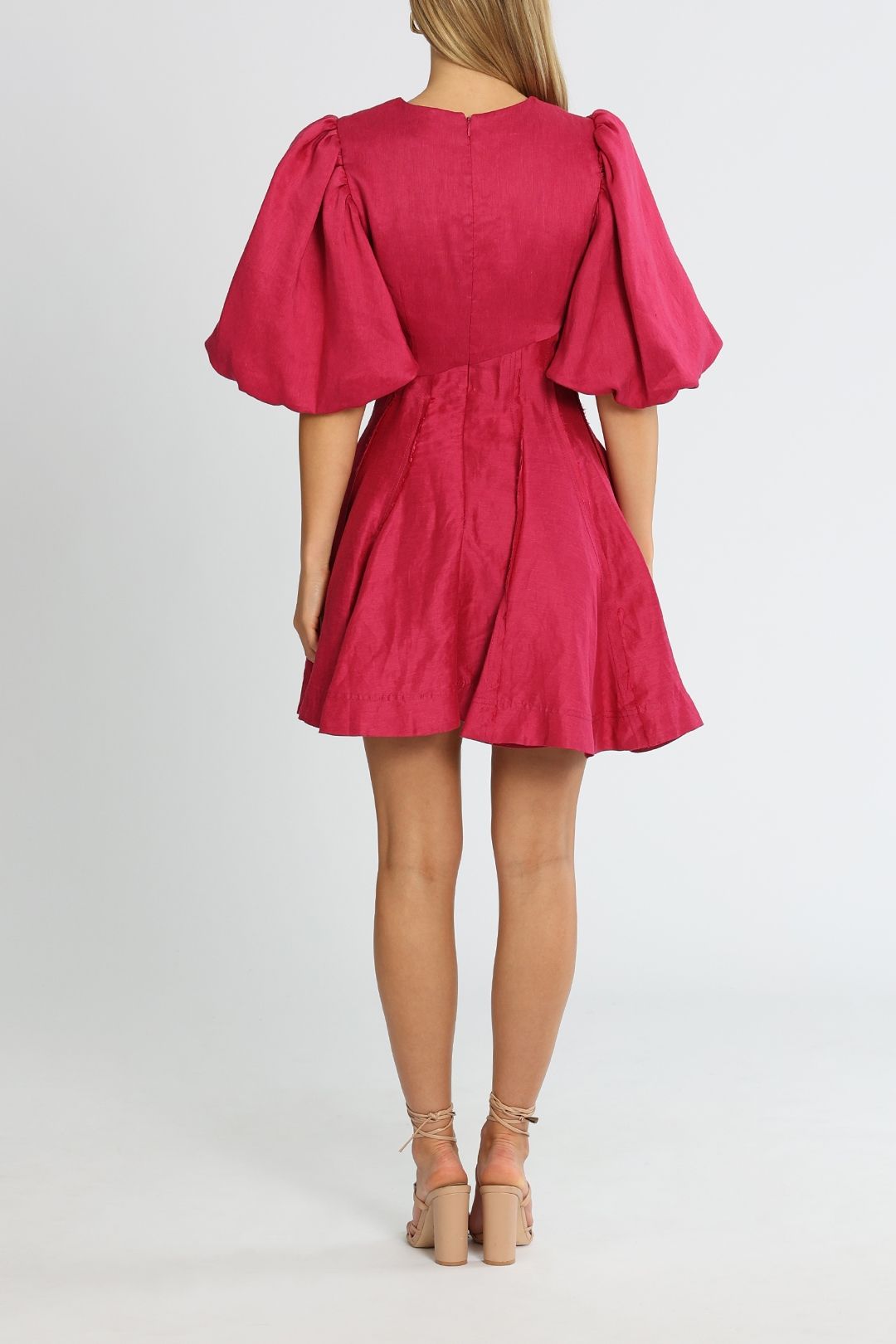 Hire Admiration Asymmetric Mini Dress In Fuchsia AJE GlamCorner Hire admiration asymmetric mini dress in fuchsia aje glamcorner