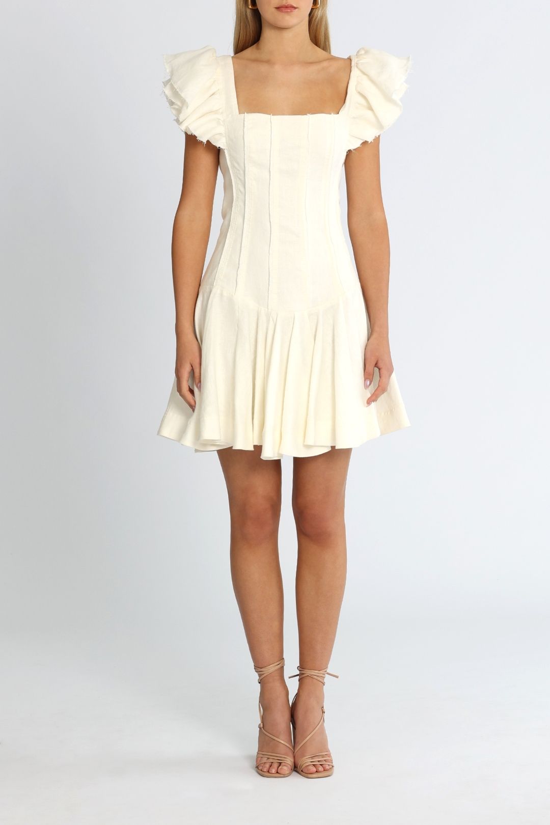 AJE Breathless Mini Dress Ivory