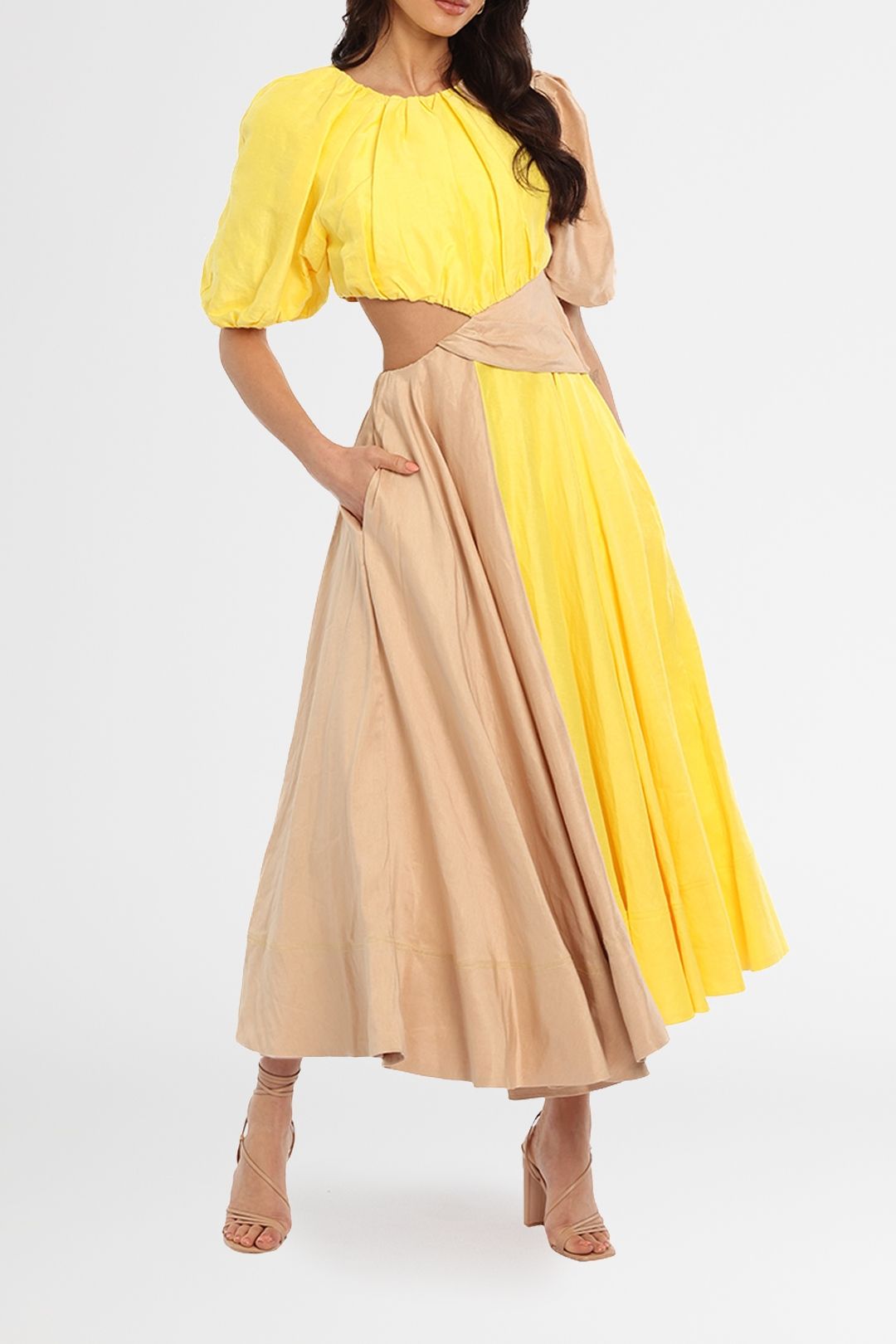 AJE Caliente Midi Dress Colour Block
