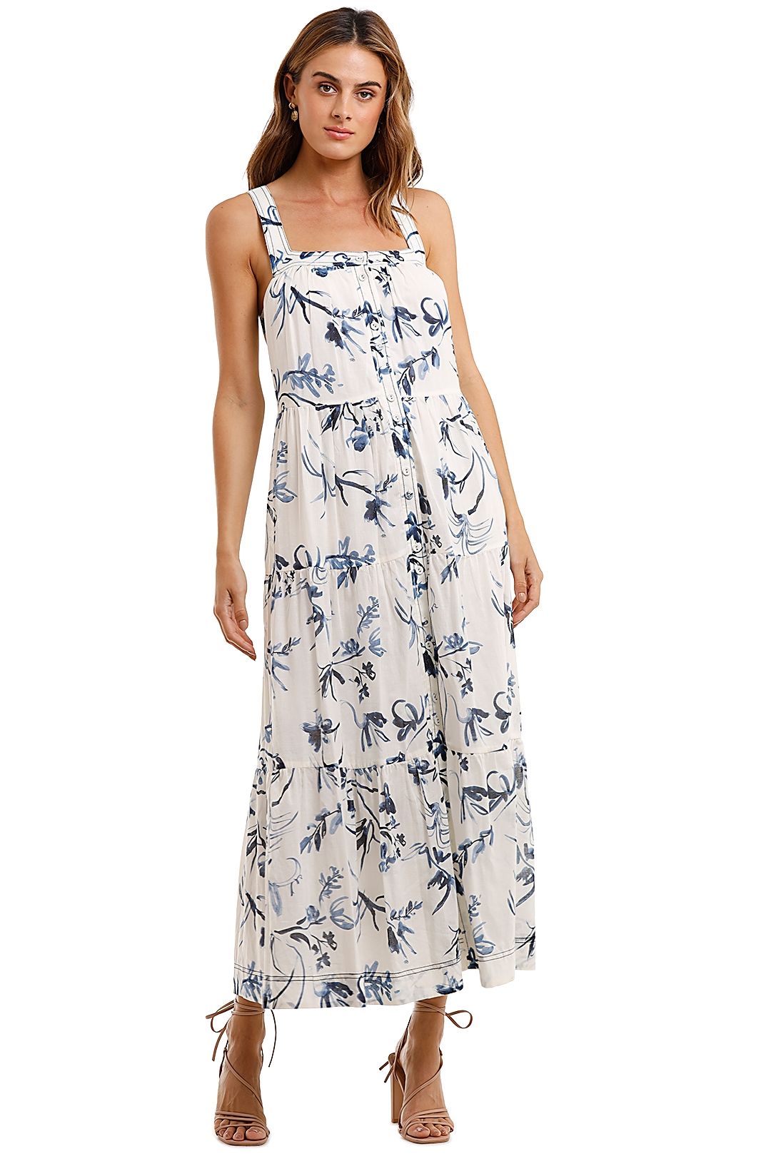AJE Charlotte Tiered Maxi Dress