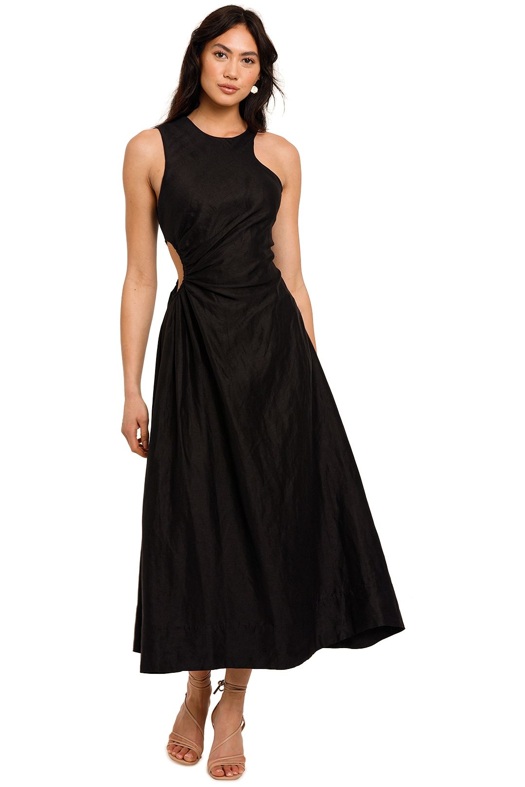 AJE Chateau Cut Out Dress black