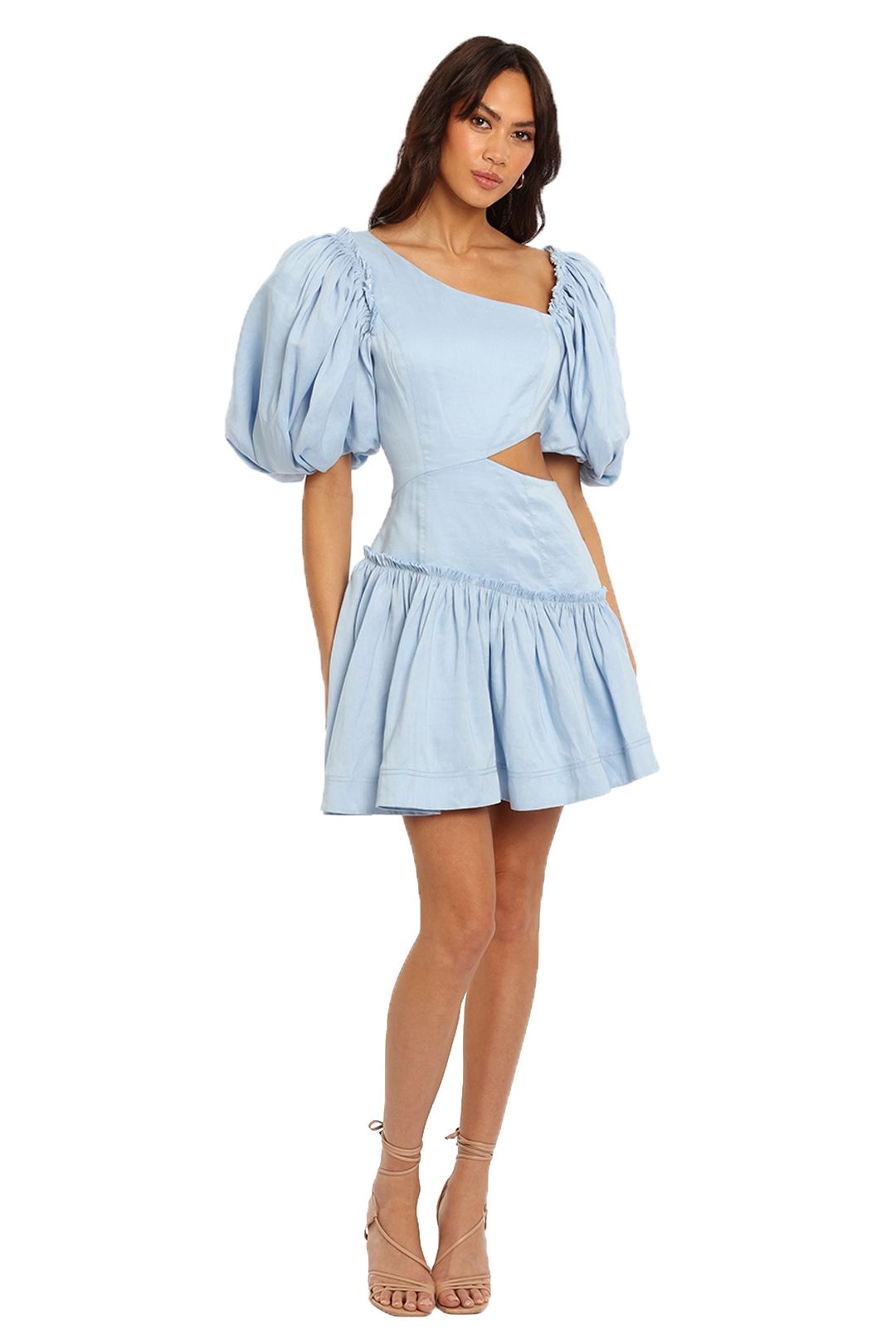 AJE Chateau Mini Dress Blue cutout