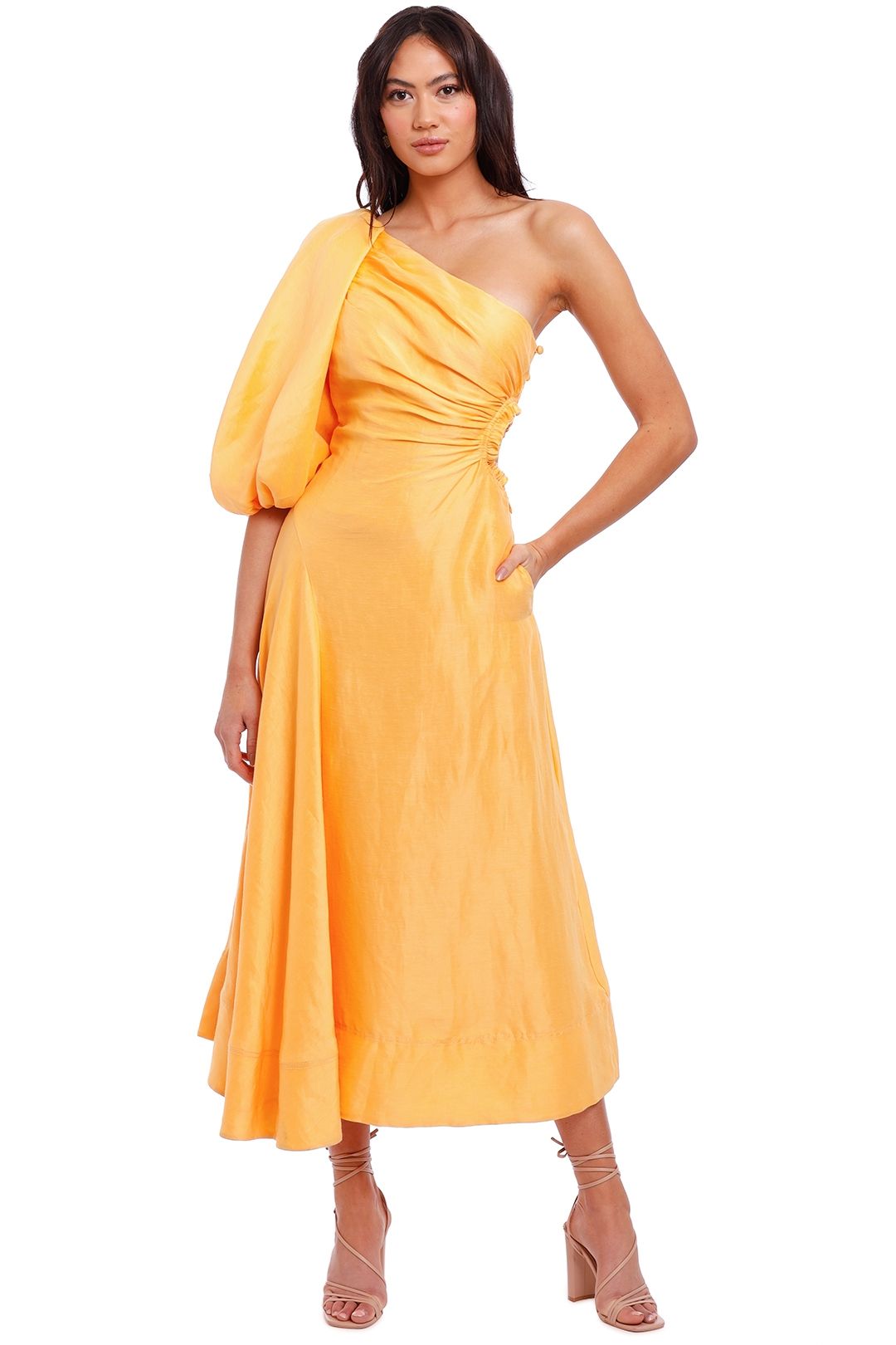 AJE - Concept Linen Midi Dress