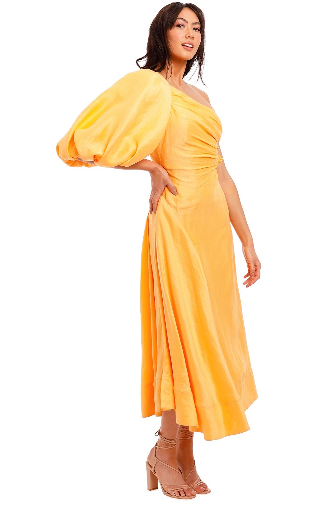 AJE Concept Linen Midi Dress cutout