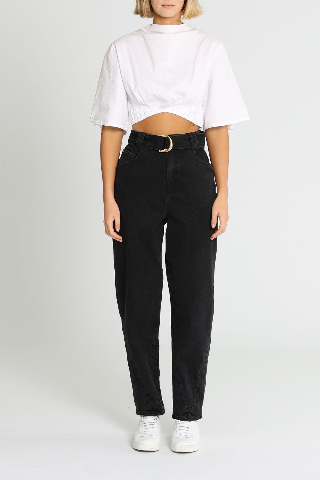 AJE Dione Denim Pant Black