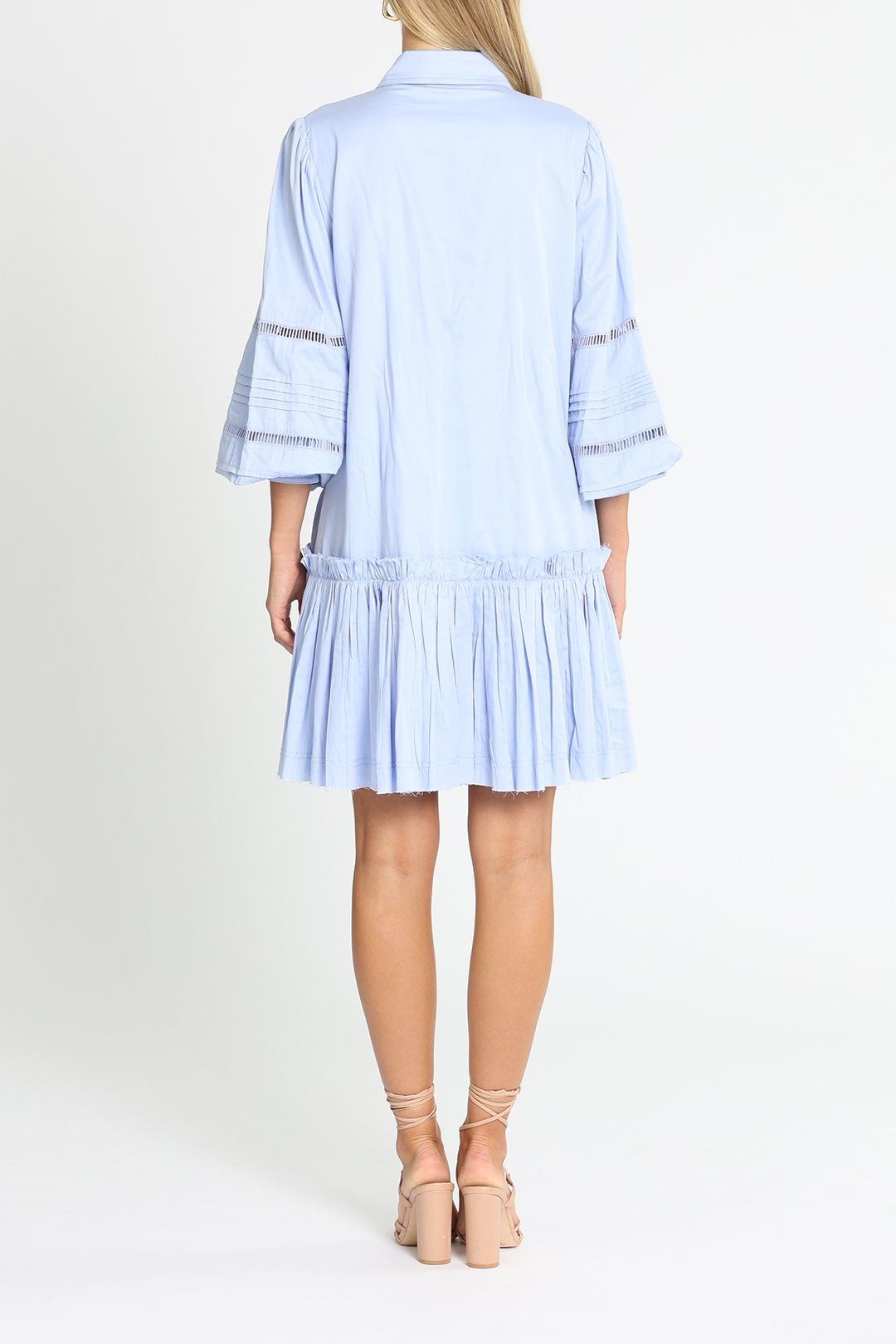 Aje Elodie Ladder Trim Mini Dress Collared
