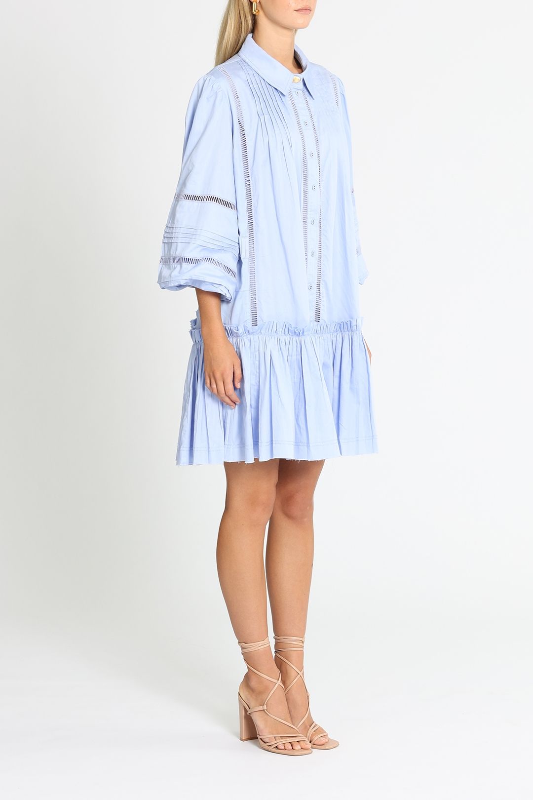 Aje Elodie Ladder Trim Mini Dress Relaxed