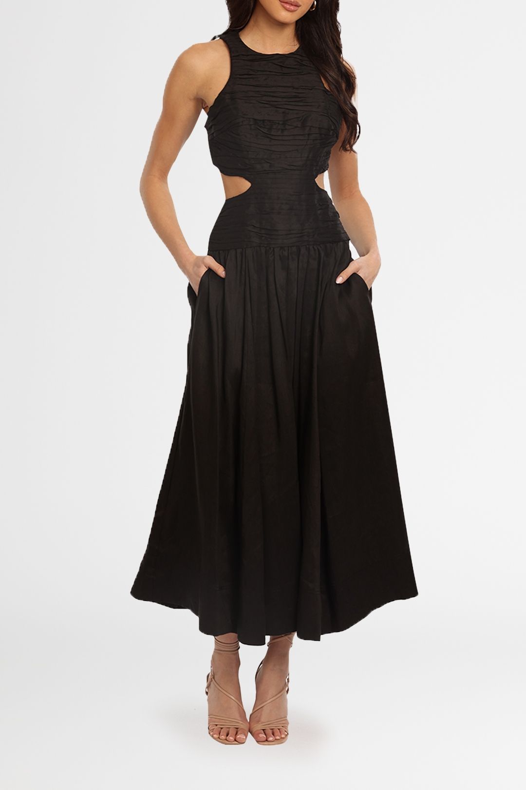 AJE Introspect Midi Dress Black 