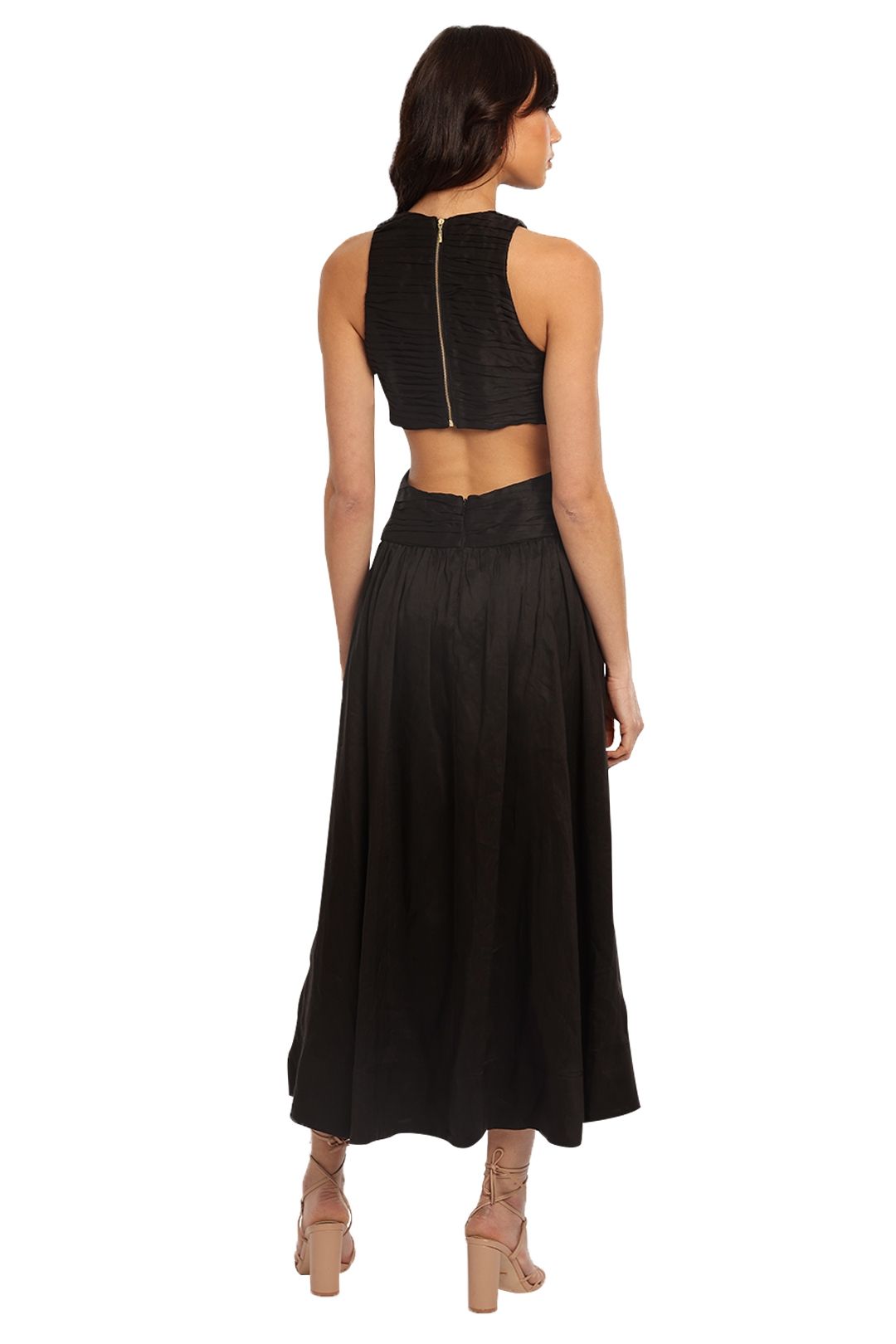 AJE Introspect Midi Dress Black Sleeveless