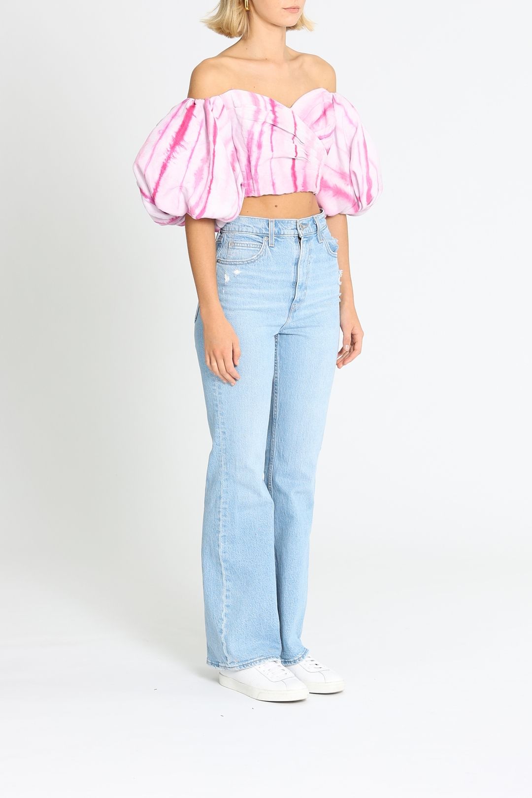 AJE Introspect Tie Dye Top Off Shoulder