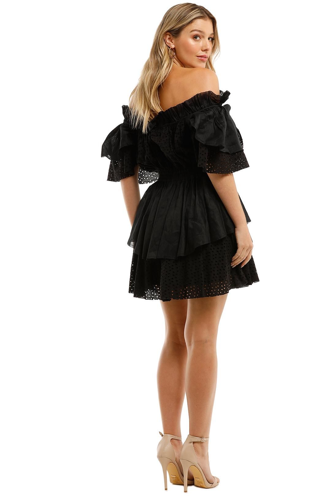 Aje Meadow Broderie Dress Embroidery Dress in Black