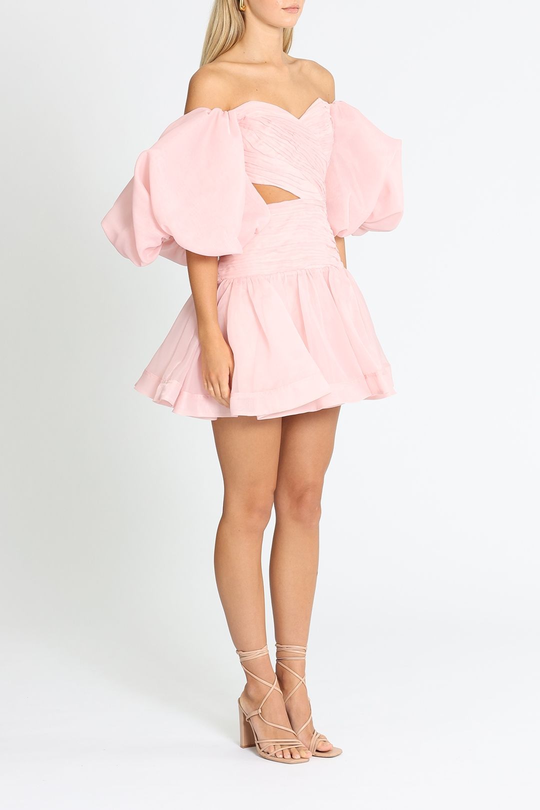 Aje Myriad Cut Out Mini Dress Pink