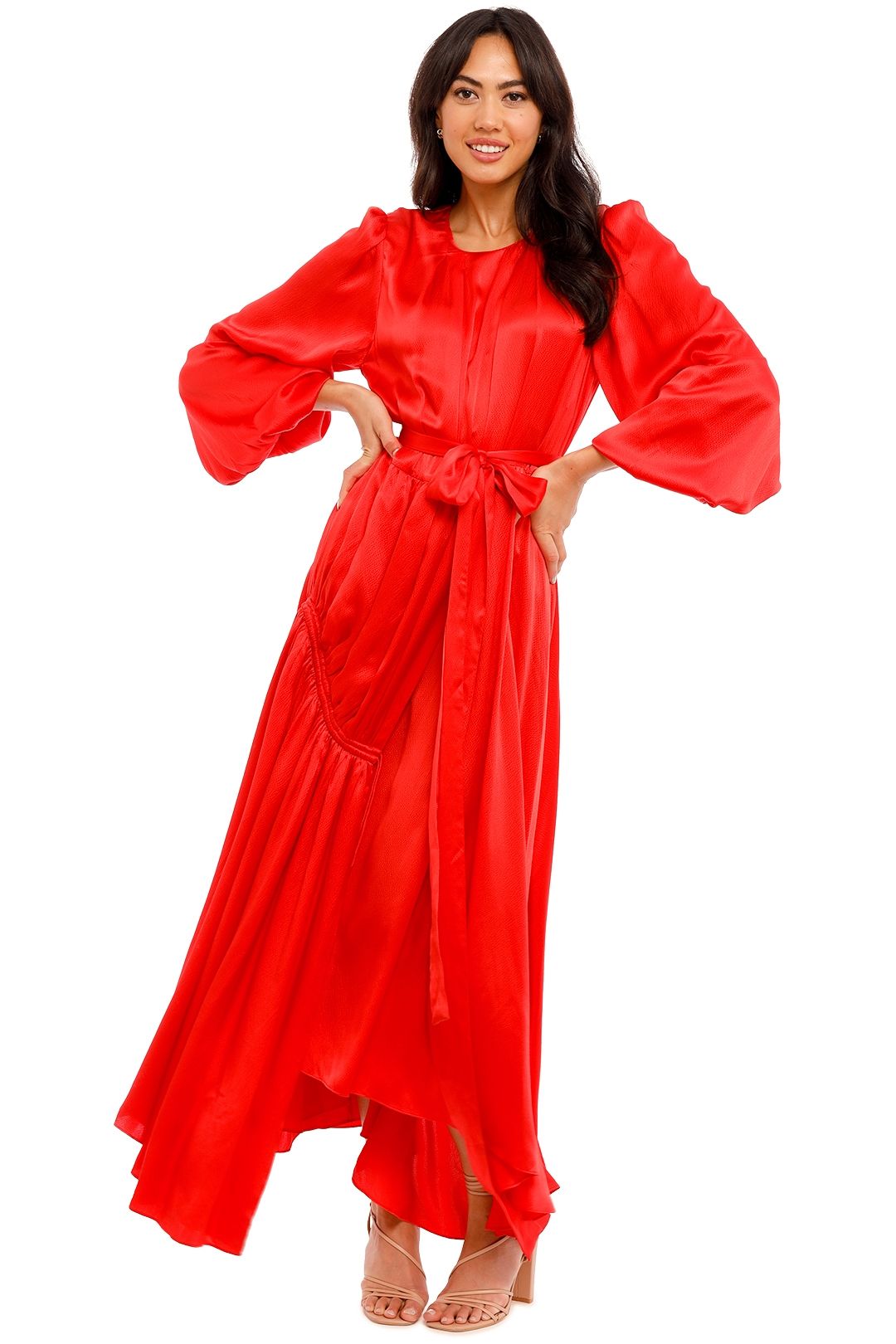 AJE Oxidised Maxi Dress in Red balloon