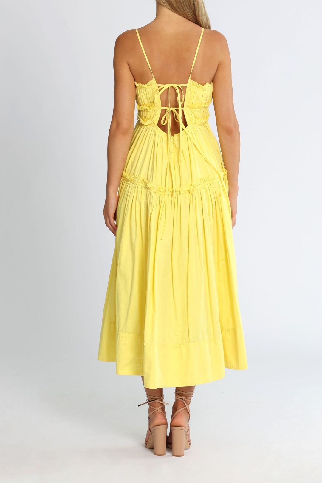 AJE Romance Midi Dress Cutout