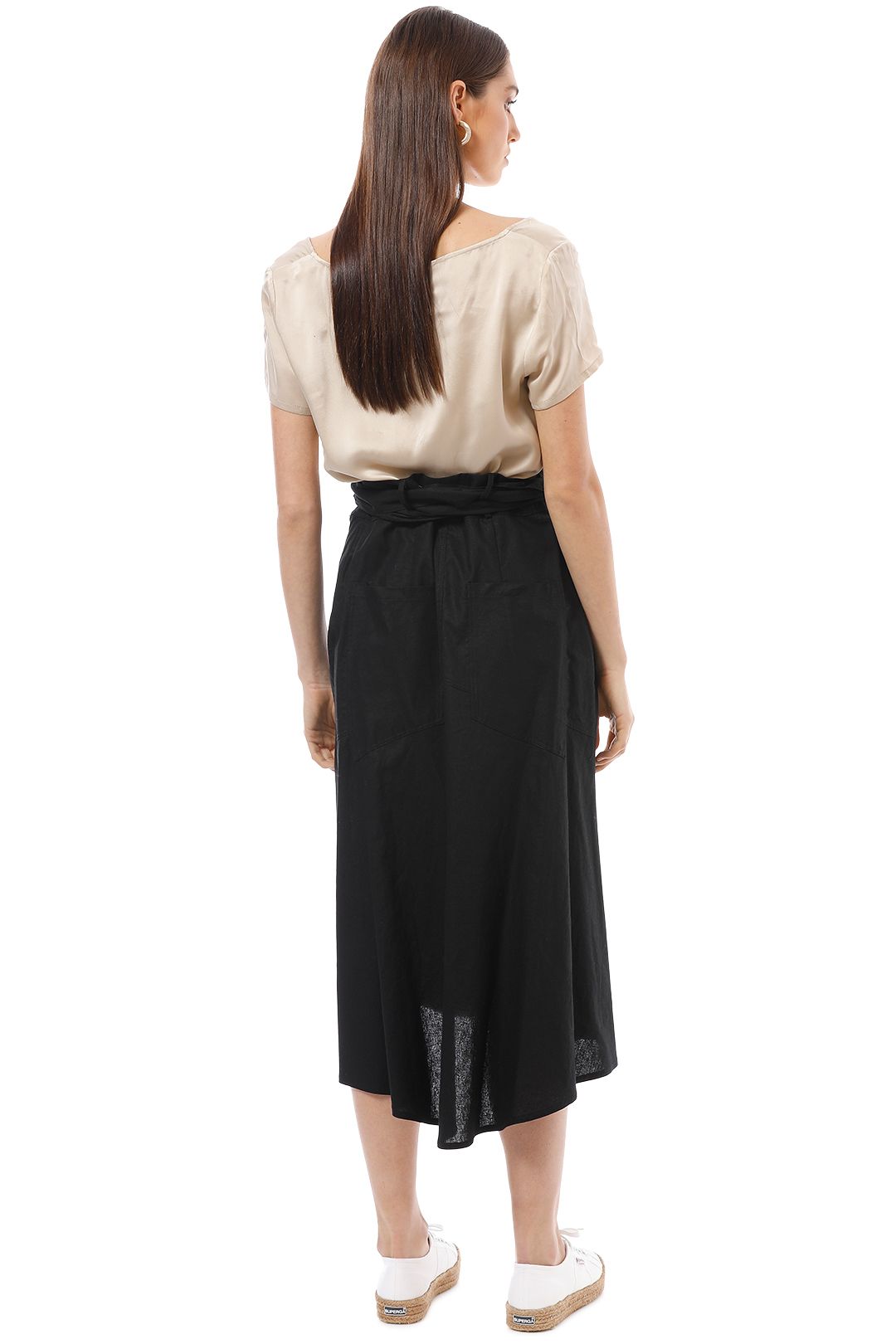 AKIN by Ginger and Smart - Grace Wrap Skirt - Black - Back