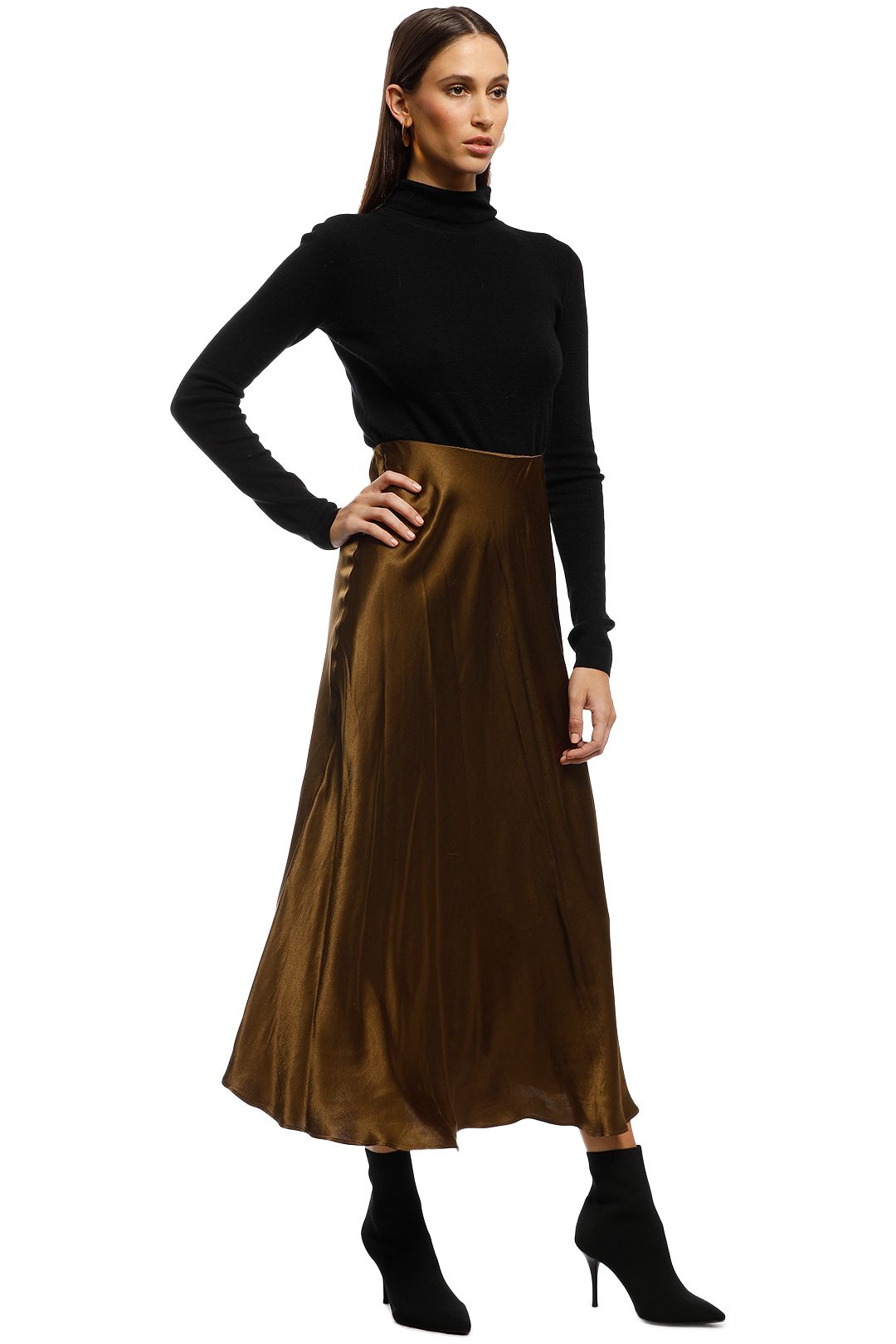 AKIN by Ginger & Smart - Grove Skirt - Brown - Side