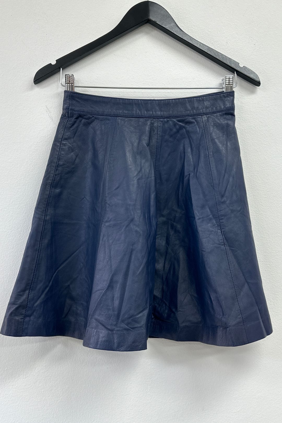 Alannah Hill - Blue Leather Skater Mini Skirt