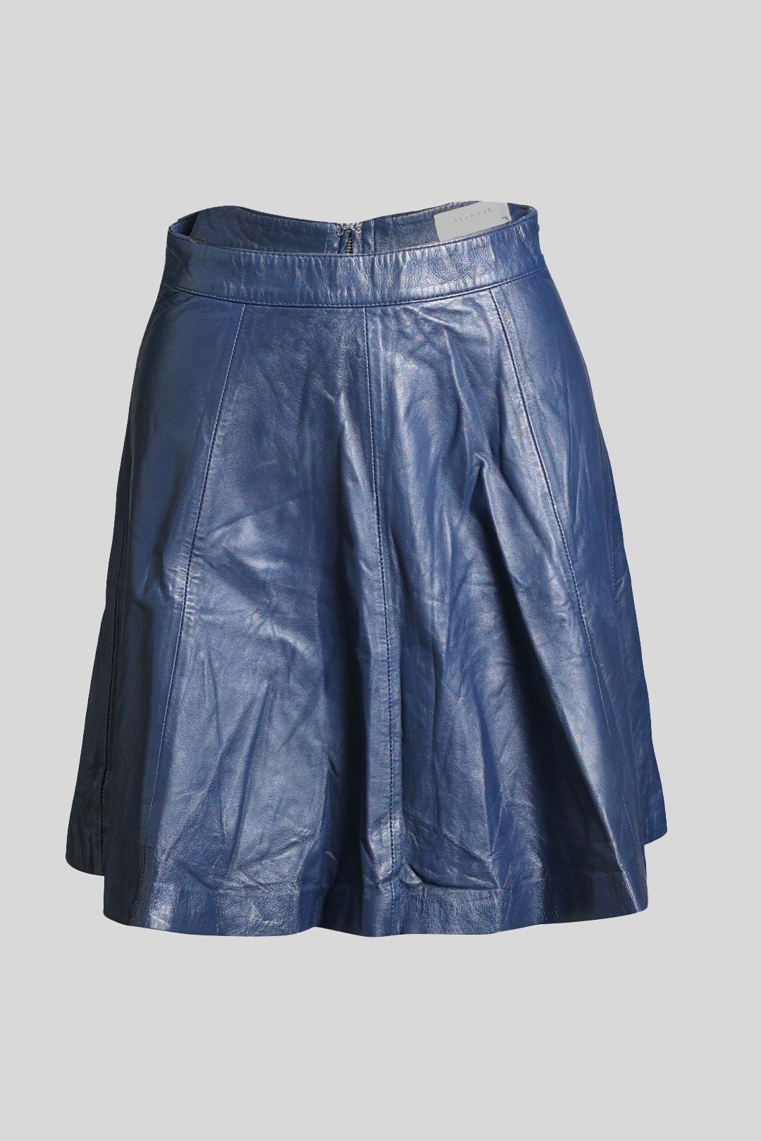 Alannah Hill - Blue Leather Skater Mini Skirt