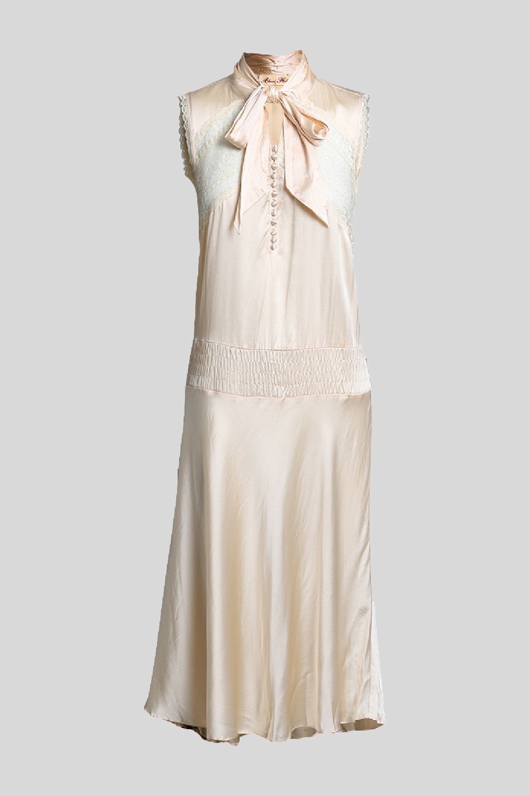 Alannah Hill - Satin and Lace Dress - Cream