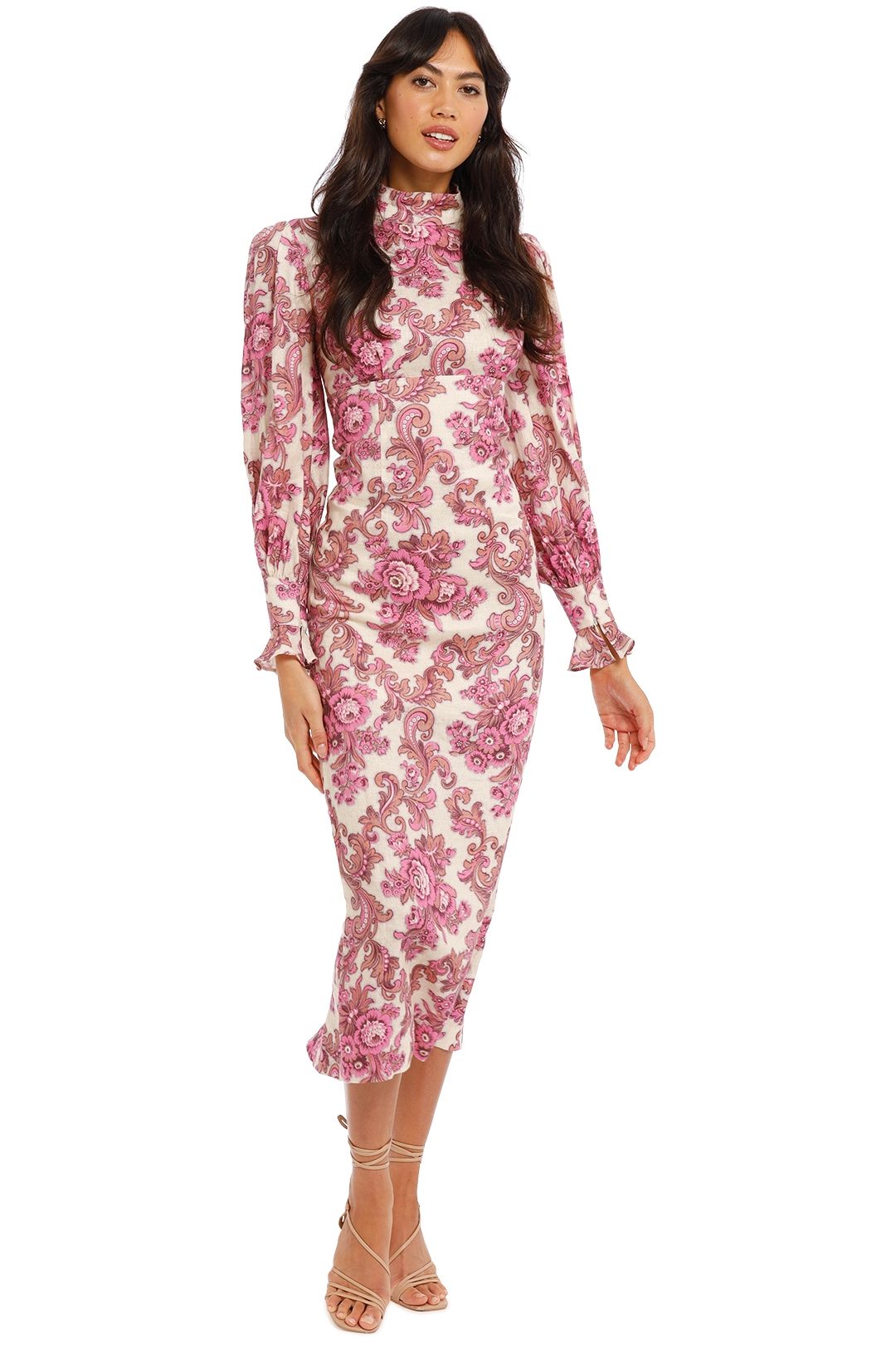 Hire Isla Midi Dress in Magenta 