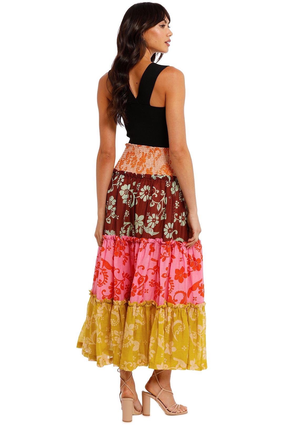 Alemais Luis Tiered Skirt floral print