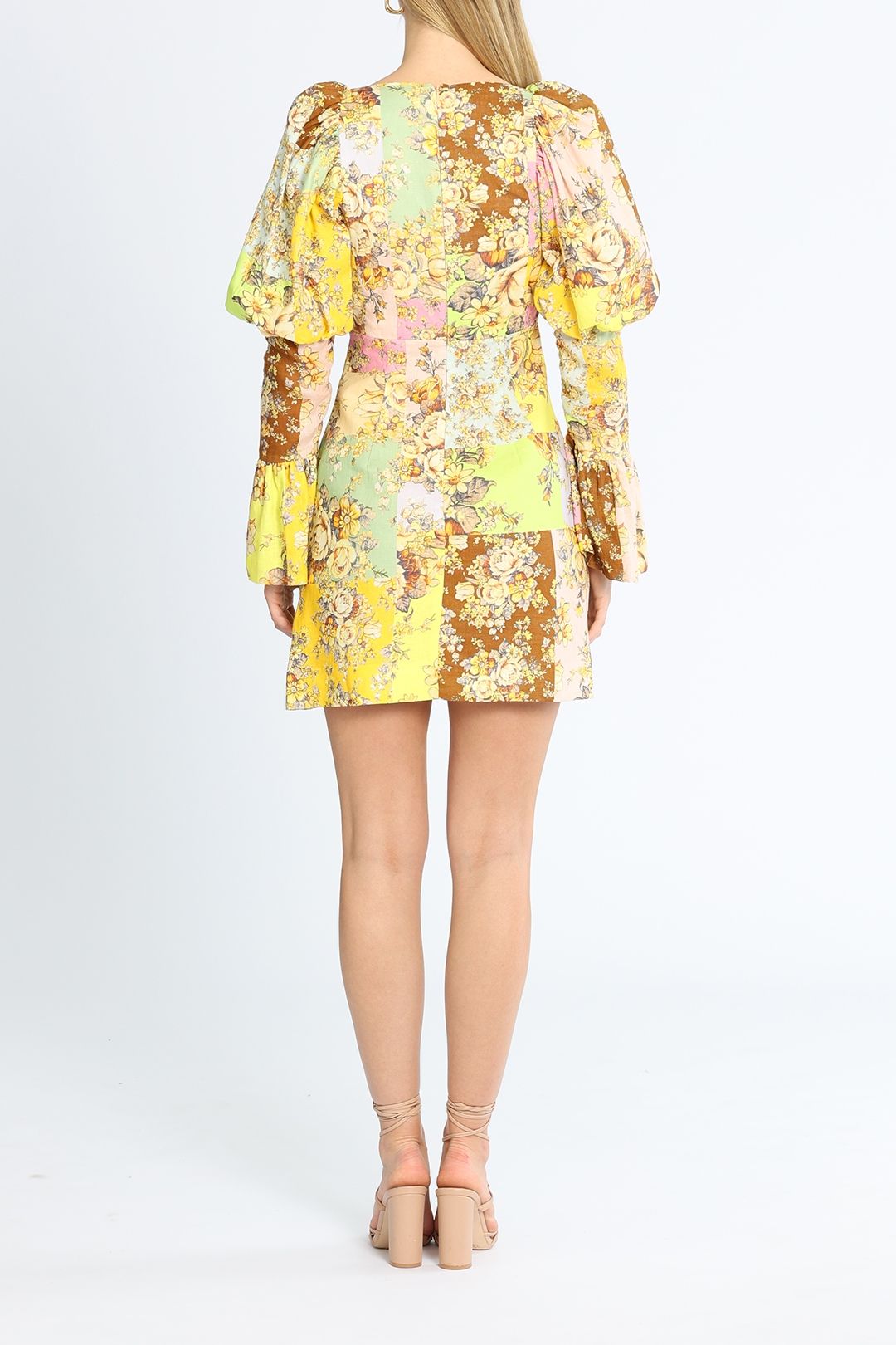 Alemais Matilde Puff Sleeve Mini Long Sleeves