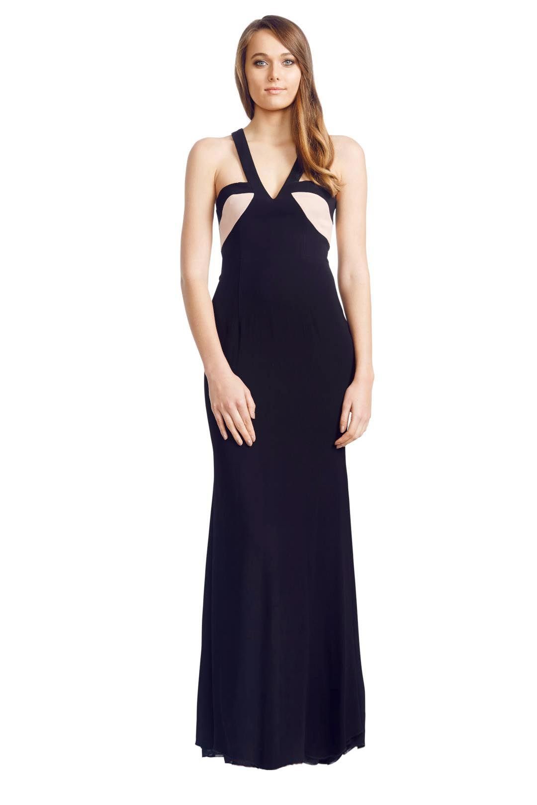 Alex Perry - Illana Gown - Black - Front